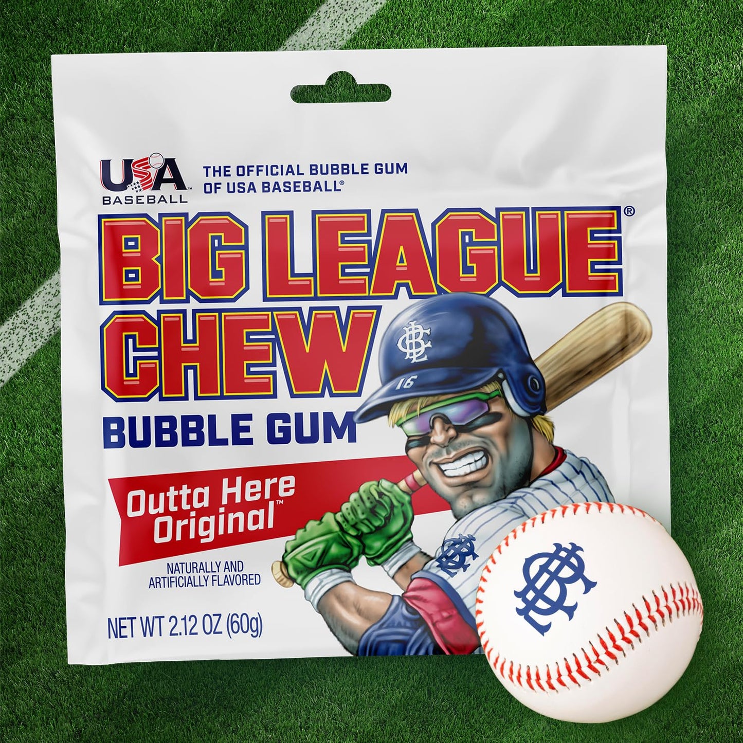 big league chew outta here original bubble gum classic ballpark flavor 12 pack