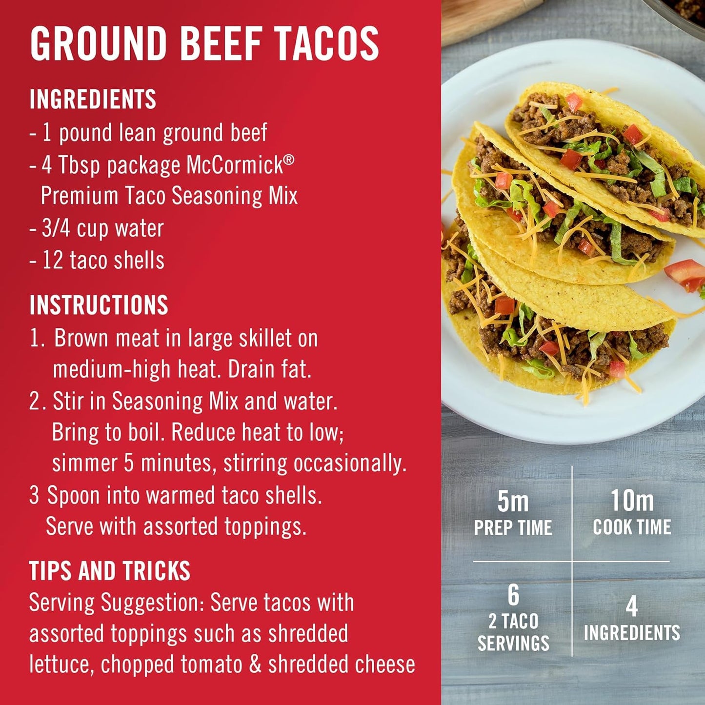 McCormick Premium Taco Seasoning Mix, 24 oz