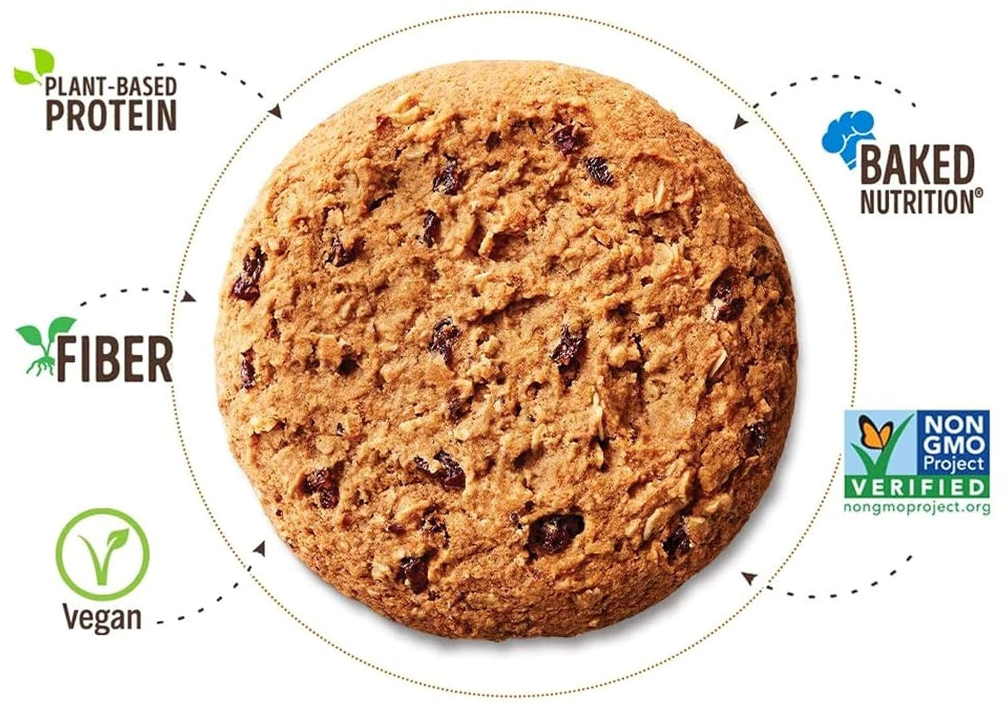 Lenny & Larry's Complete Protein Oatmeal Raisin Cookies, 16g Plant Protein, Vegan, Non-GMO, High Fiber, 4 Ounce, Pack of 12