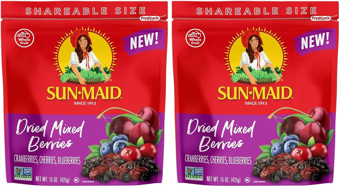 Sun-Maid Dried Mango Slices - 15 oz Resealable Bag - Sweetened with Cane Sugar - Dried Fruit Snack for Lunches, Holiday Snacks, and Charcuterie Boards