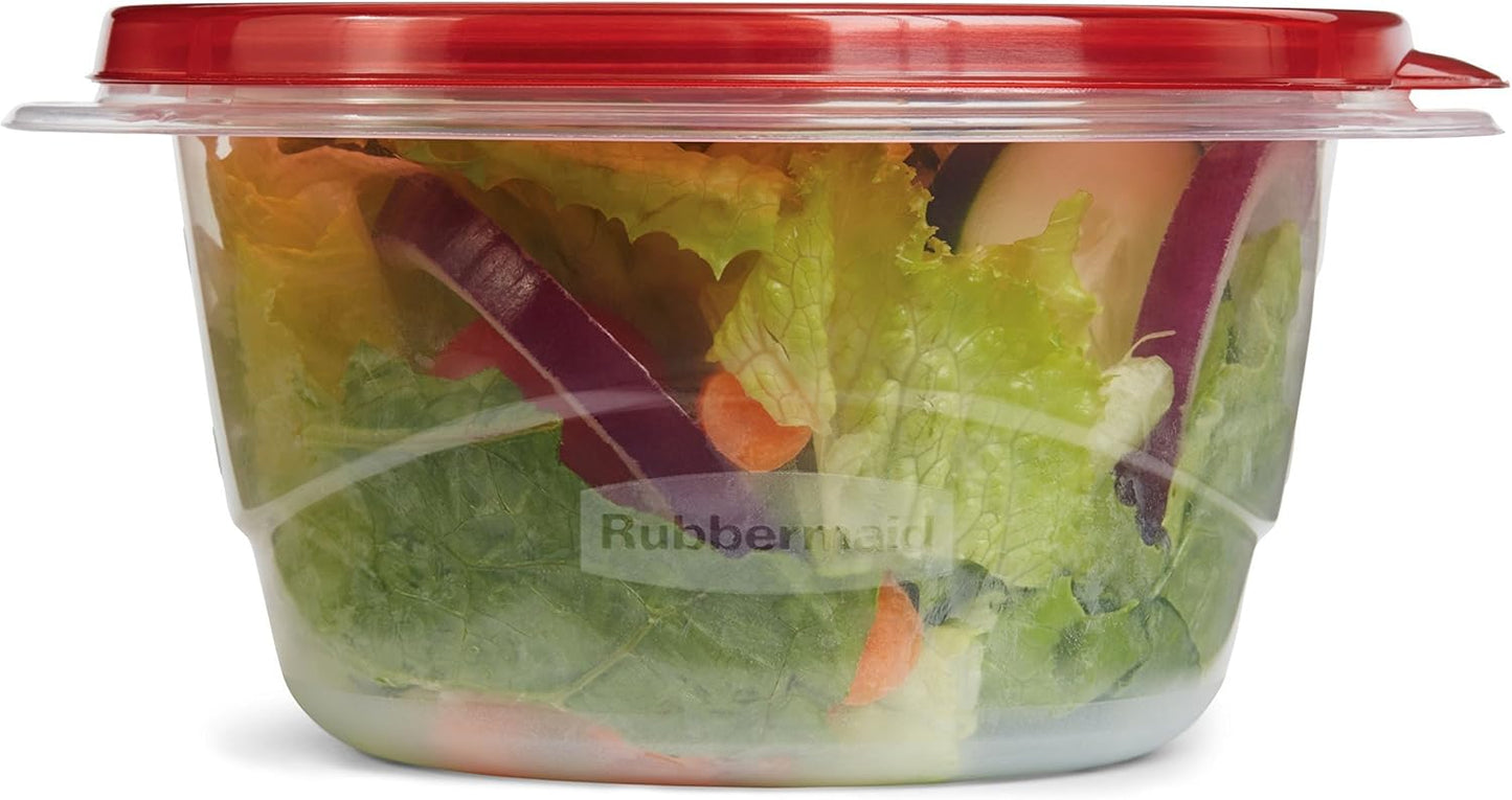 Rubbermaid Storage Bowls, 3.2 Cup, Red,(Pack of 4)