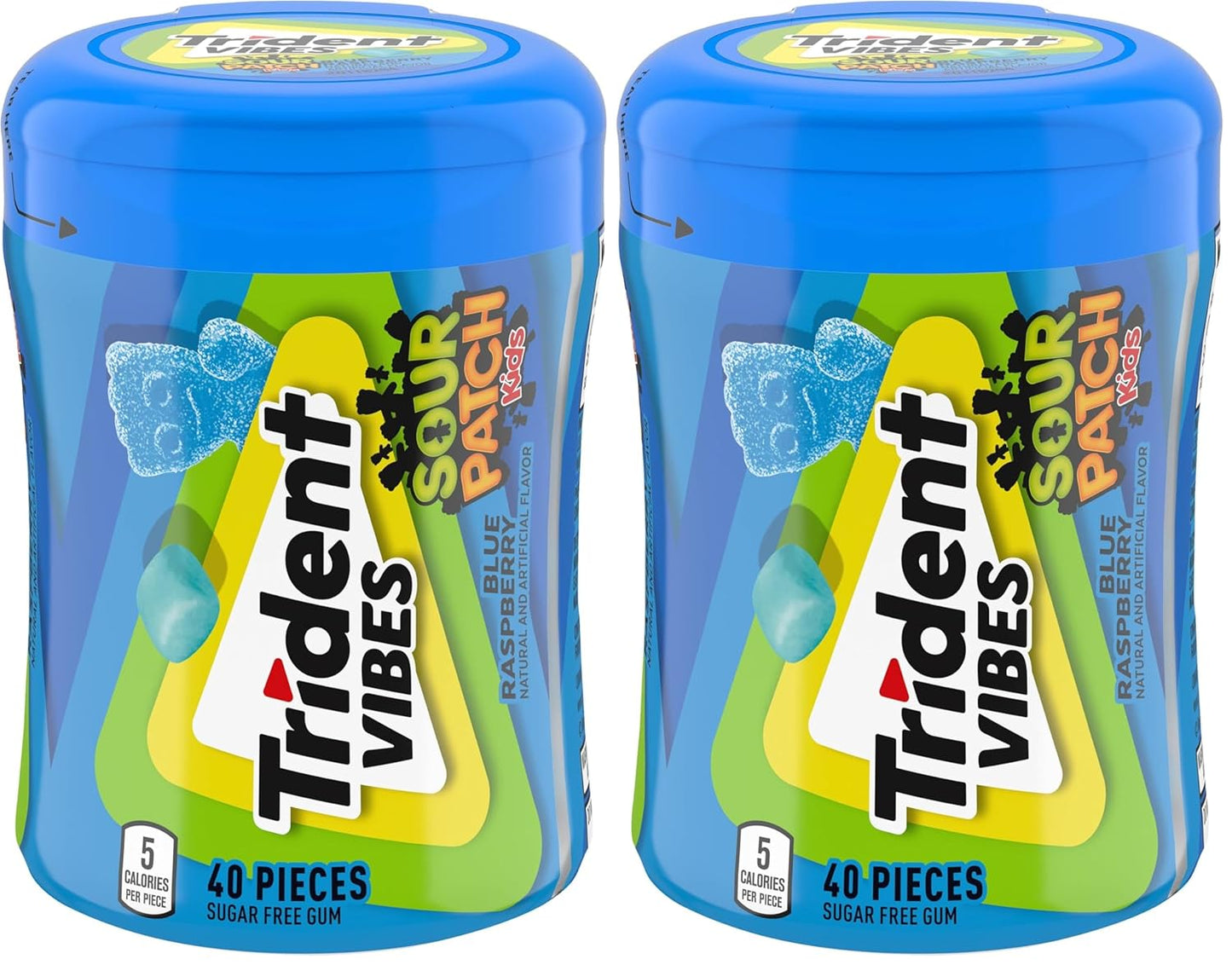 Trident Vibes Sugar-Free Chewing Gum, Cotton Candy Flavor, 40 Pieces