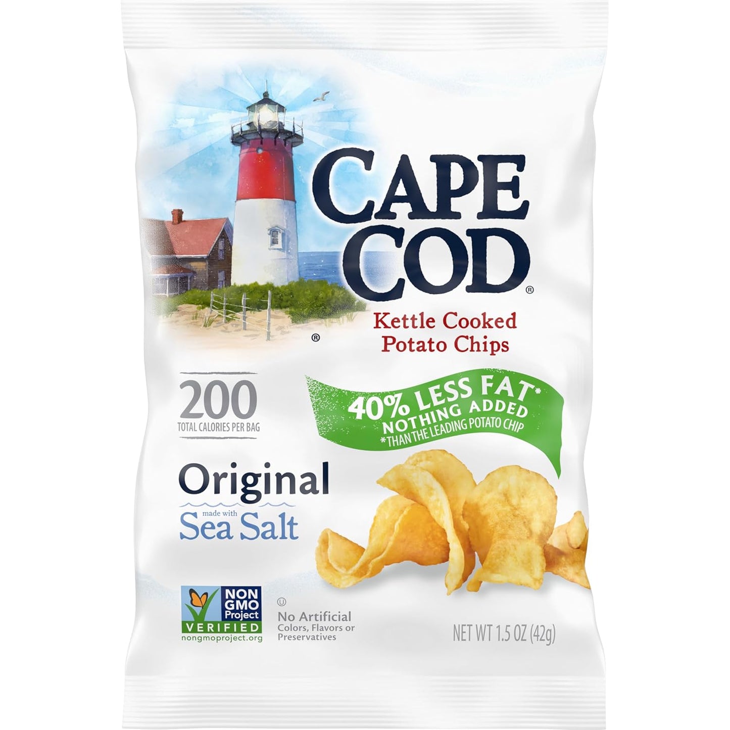 Cape Cod Potato Chips, Less Fat Original Kettle Chips, 14 Oz