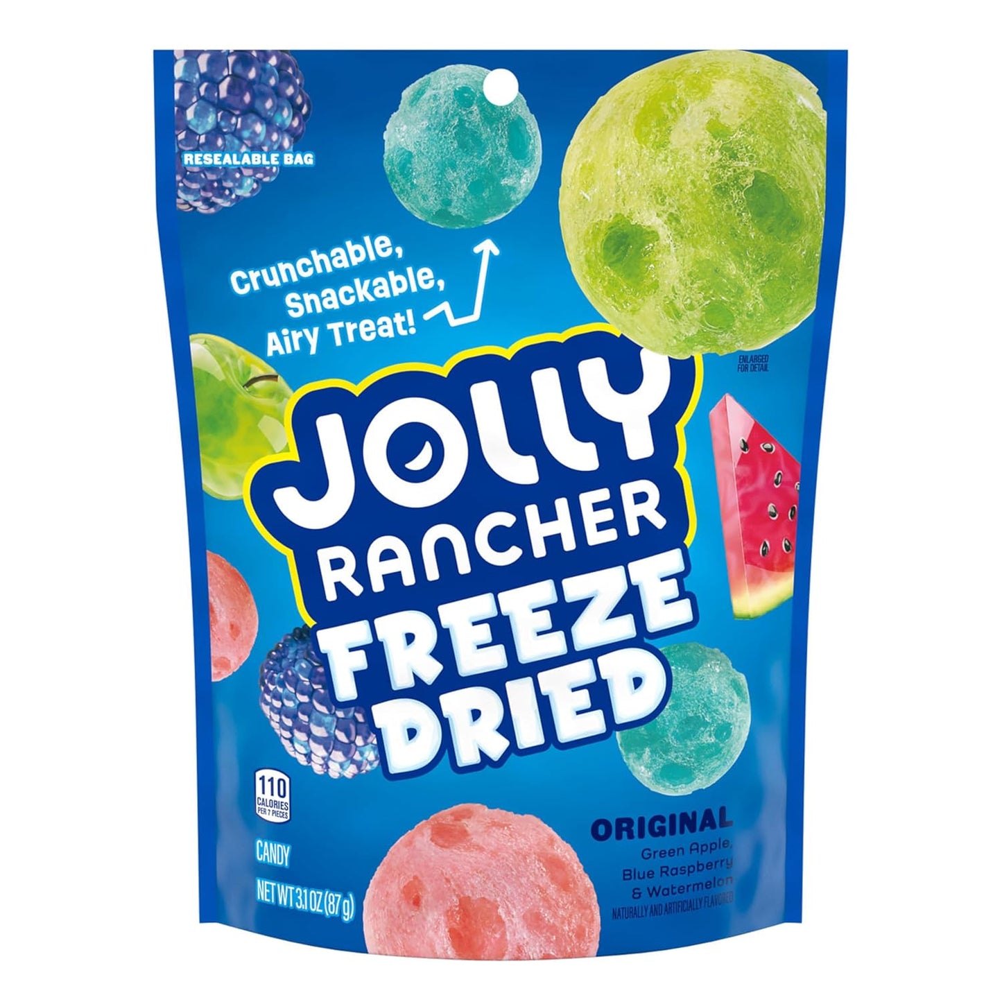 Jolly Rancher, Freeze Dried Original Fruit Flavored Candy Bag, 3.1 Ounce