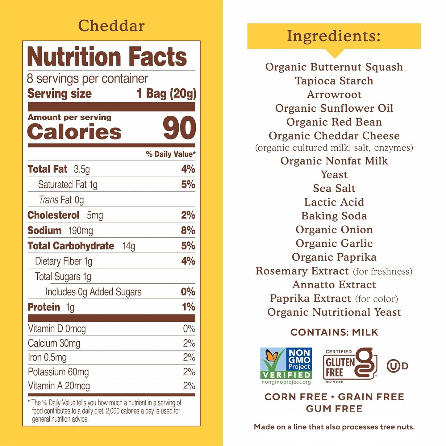 Simple Mills Pop Mmms Cheddar Baked Snack Pack Crackers, Healthy Snacks for Kids, Individual Packs, Gluten Free, 8 Ct (Pack of 1)