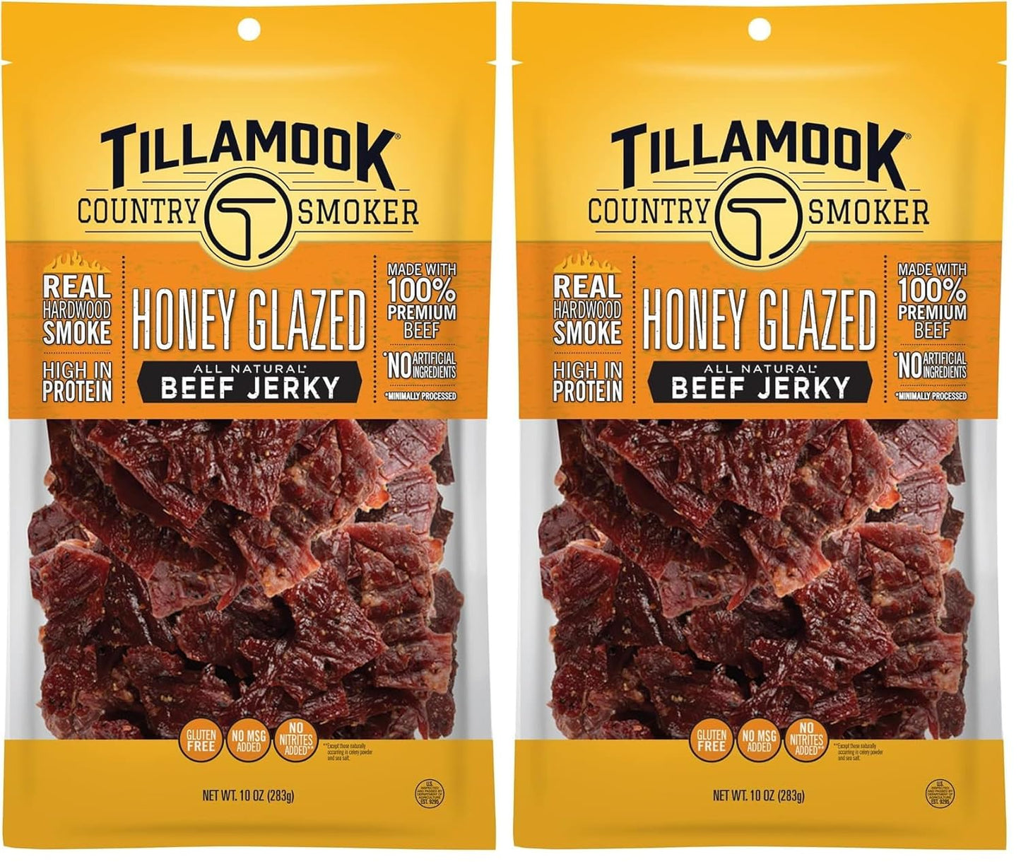 Tillamook Country Smoker Real Hardwood Smoked Beef Jerky, Old Fashioned, 10 Ounce