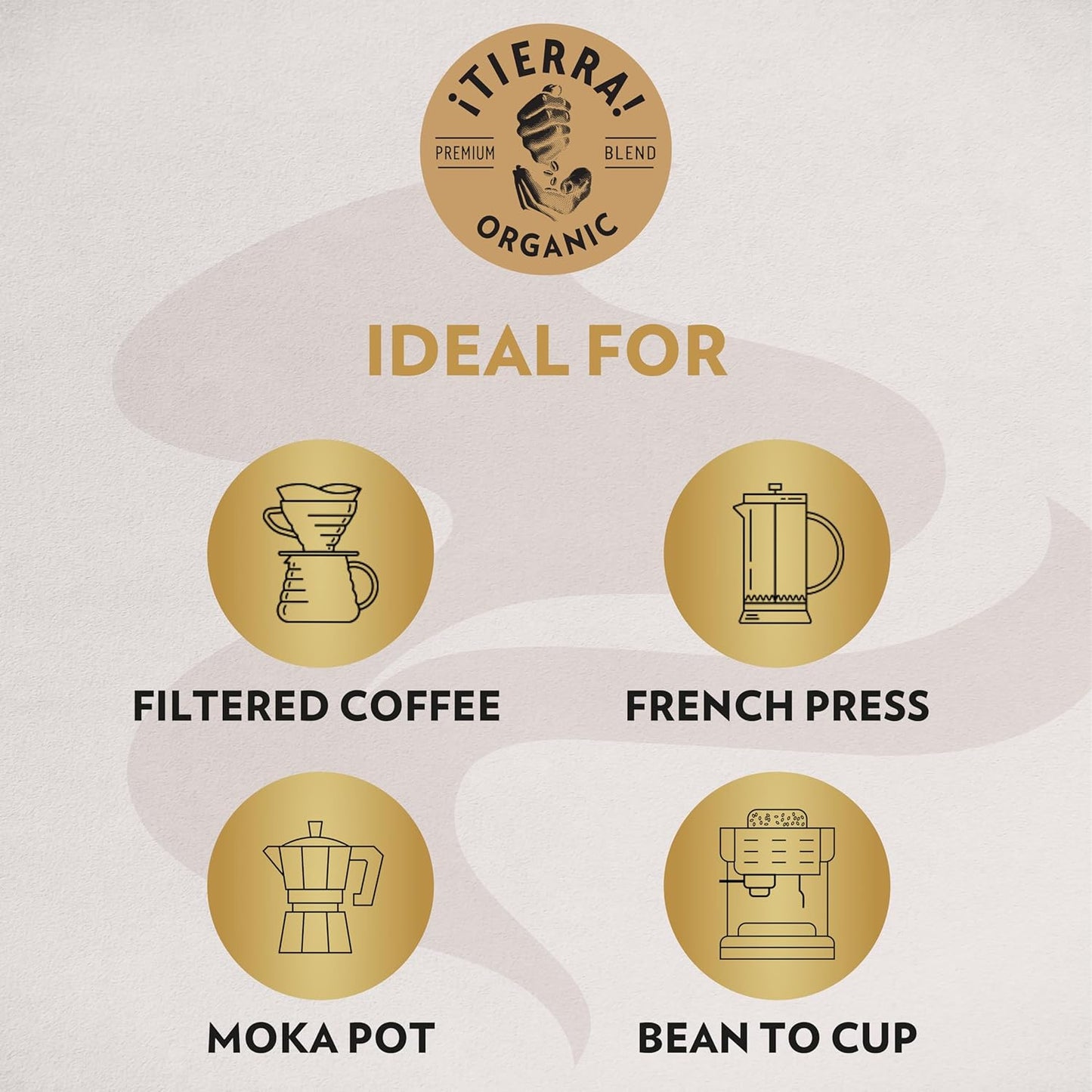Lavazza ¡Tierra! Organic for Planet Whole Bean Coffee, Light Roast, 100% Arabica, 2.2 lb Bag (pack of 1)