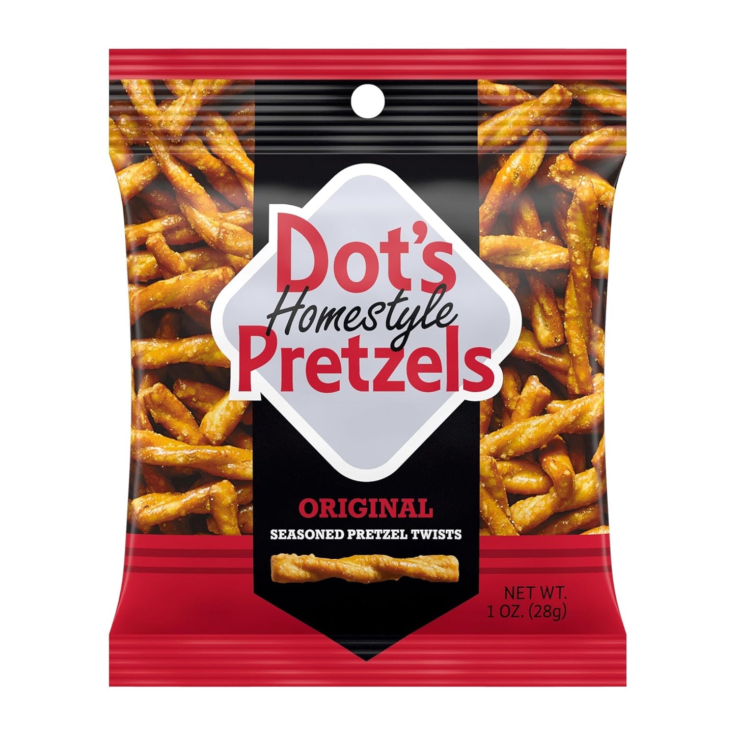 Dot's Homestyle Pretzels Variety Pack, 18-count, 1oz Individually Sized Bags, Original, Honey Mustard, and Parmesan Garlic Twist Snack