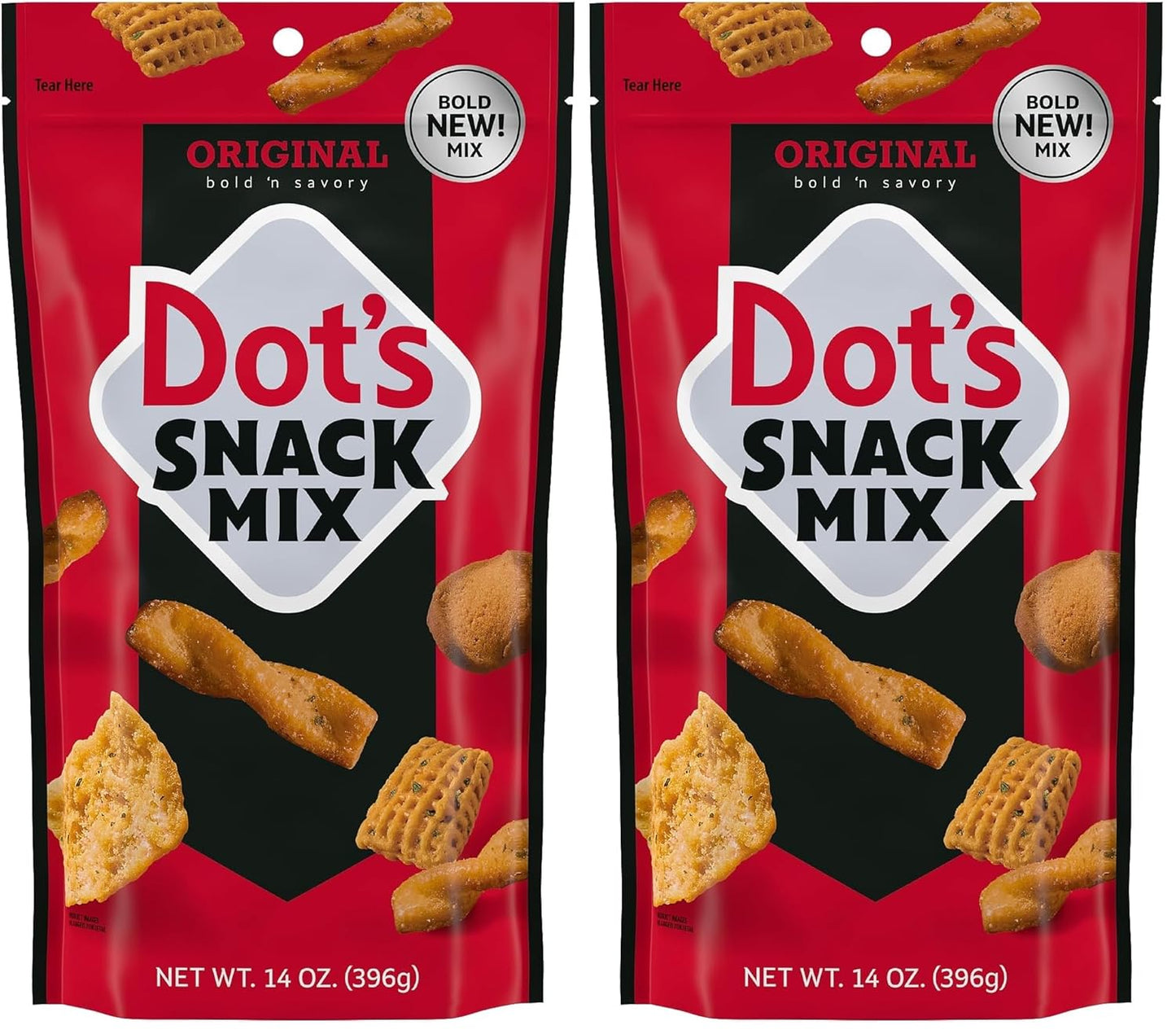 Dot's Pretzels Original Seasoned Pretzel Twist Snack Mix, 14 oz Bag