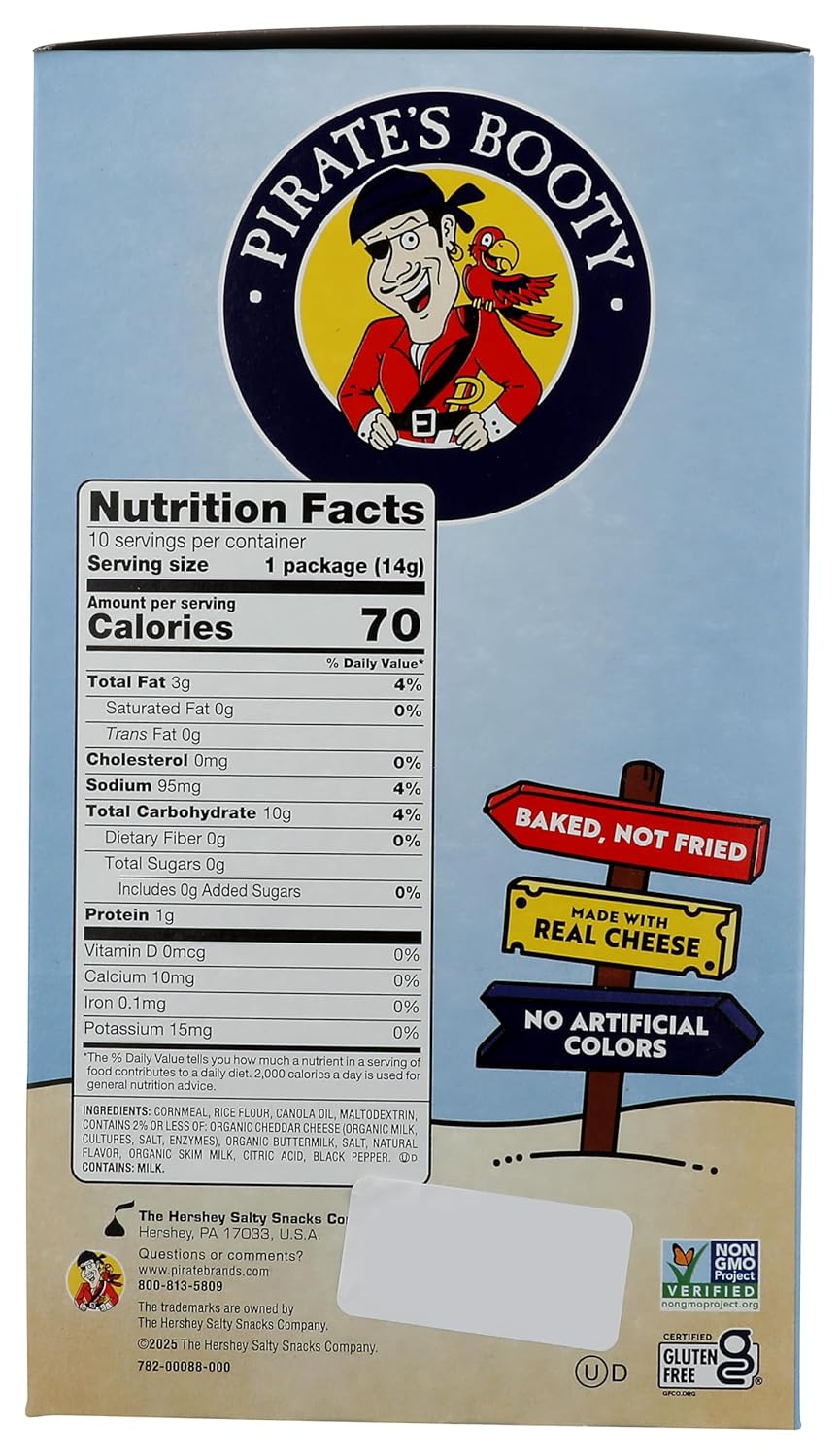 PIRATE BRANDS Aged White Cheddar Rice & Corn Puffs 10pk, 5 OZ