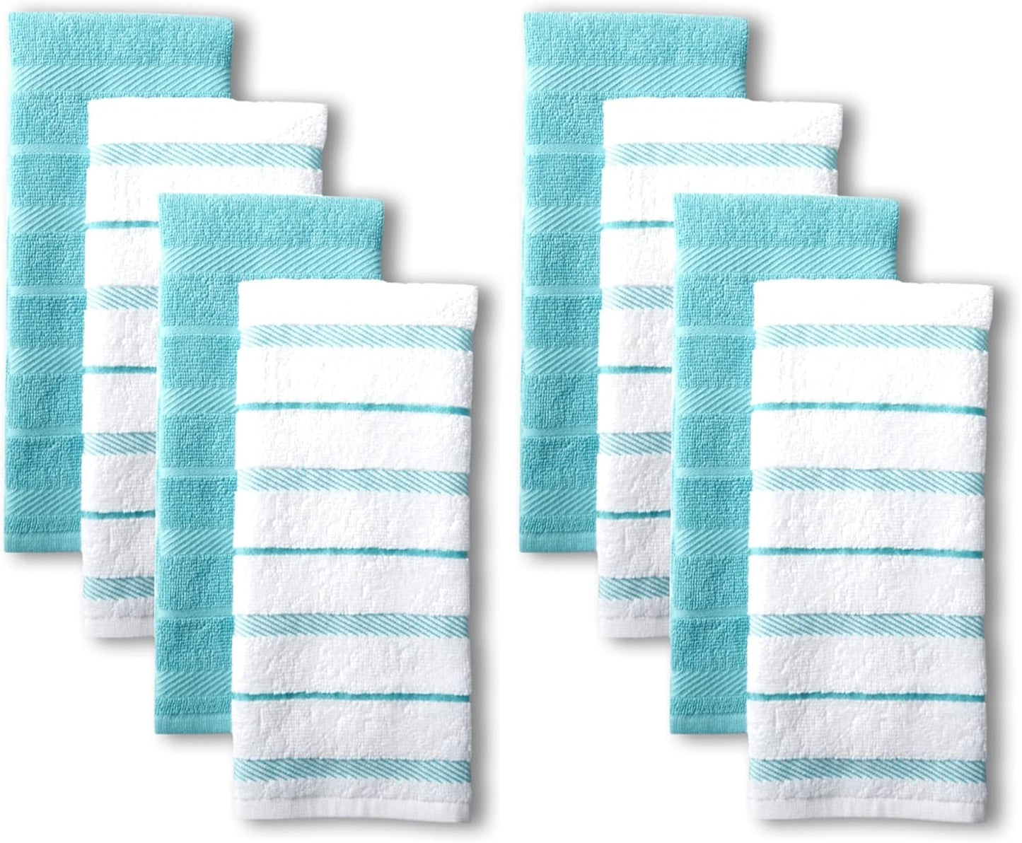 KitchenAid Albany Kitchen Towel 4-Pack Set, Milkshake Tan/White, 16"x26"