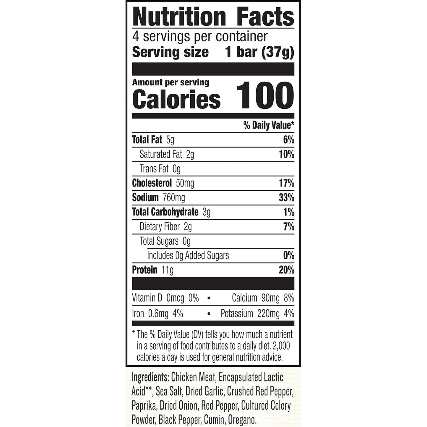 EPIC Bars, Chicken Sriracha, Keto and Paleo Friendly, Whole30 Approved, Gluten Free, 12 Count, 15.6 oz
