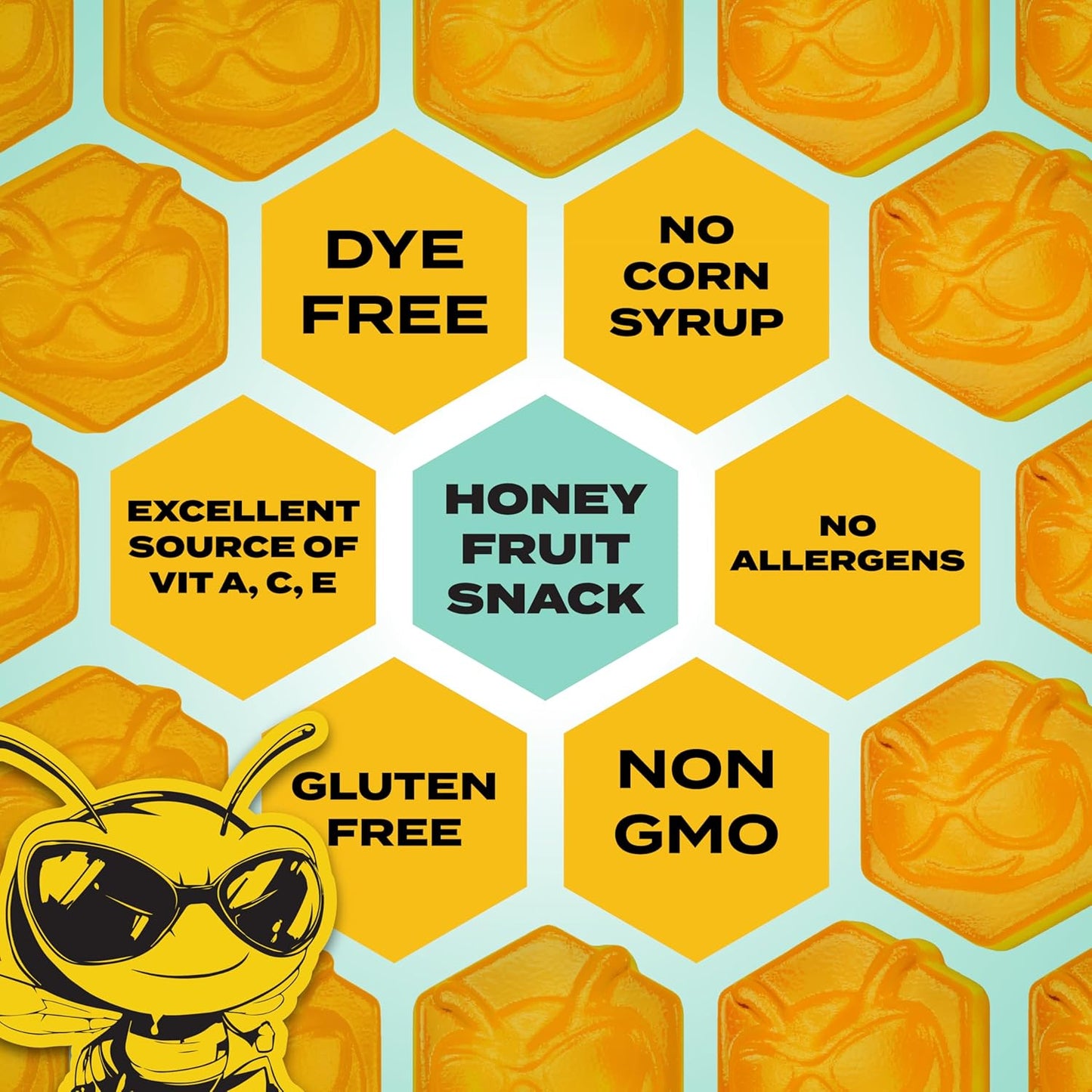 BEEUP Honey Fruit Snacks – With a Teaspoon of Honey in Every Pouch – Dye Free, No Corn Syrup – Individually Wrapped Fruit Snack Packs for School, Sports, Soccer – Pink Lemonade (Pack of 10)