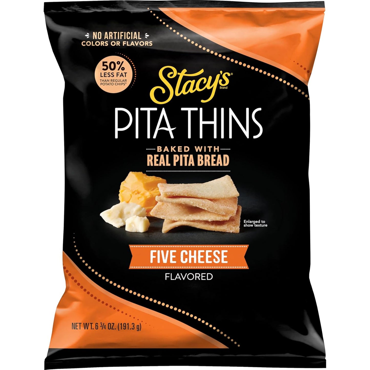 Stacy’s Pita Thins, Sea Salt, No Artificial Colors or Flavors, 6.75oz Bag