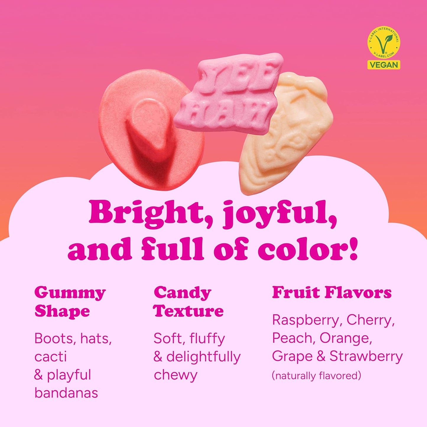 Katjes Vegan Gummy Candy Assortment, 4.9 oz Bags, 4 Flavor Pack - Rainbow Sour Wild Free Cosmic Visions Chewy Gummies – Gelatin-Free, Plant Based Sweet Fruity Snacks