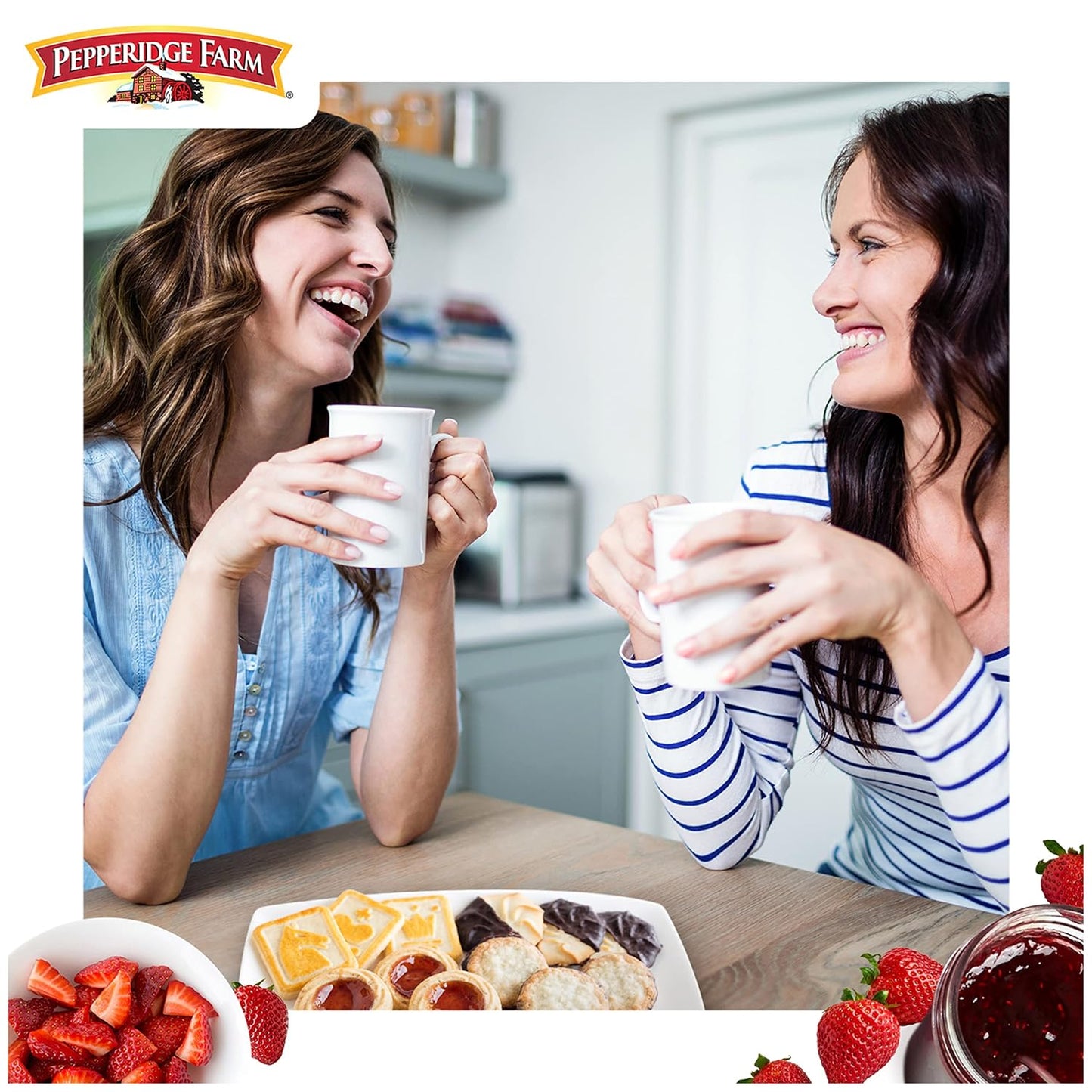 Pepperidge Farm Verona Strawberry Thumbprint Cookies, 6.75 OZ Bag, 18 Crispy Shortbread Cookies