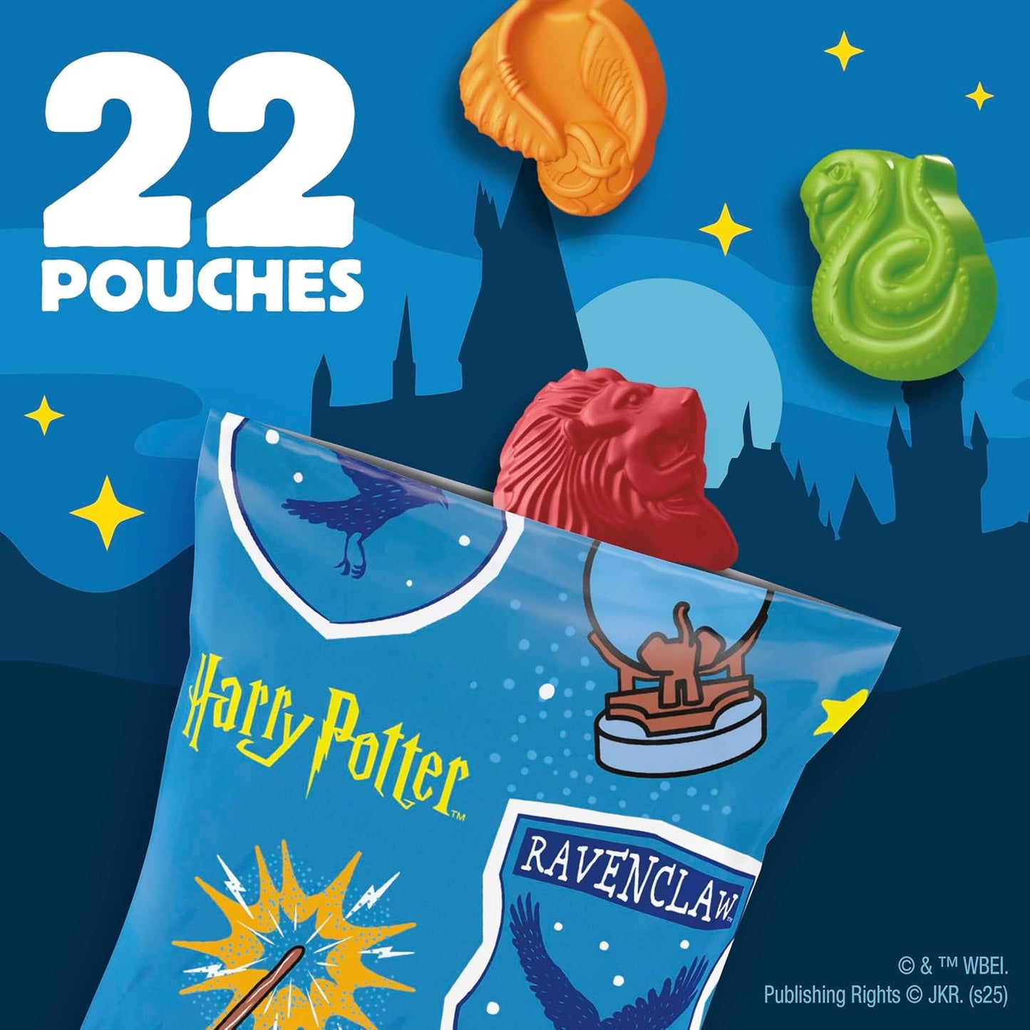 Harry Potter Fruit Flavored Snacks, Fat Free and Gluten Free Snacks, 17.6 oz (22 Pouches)