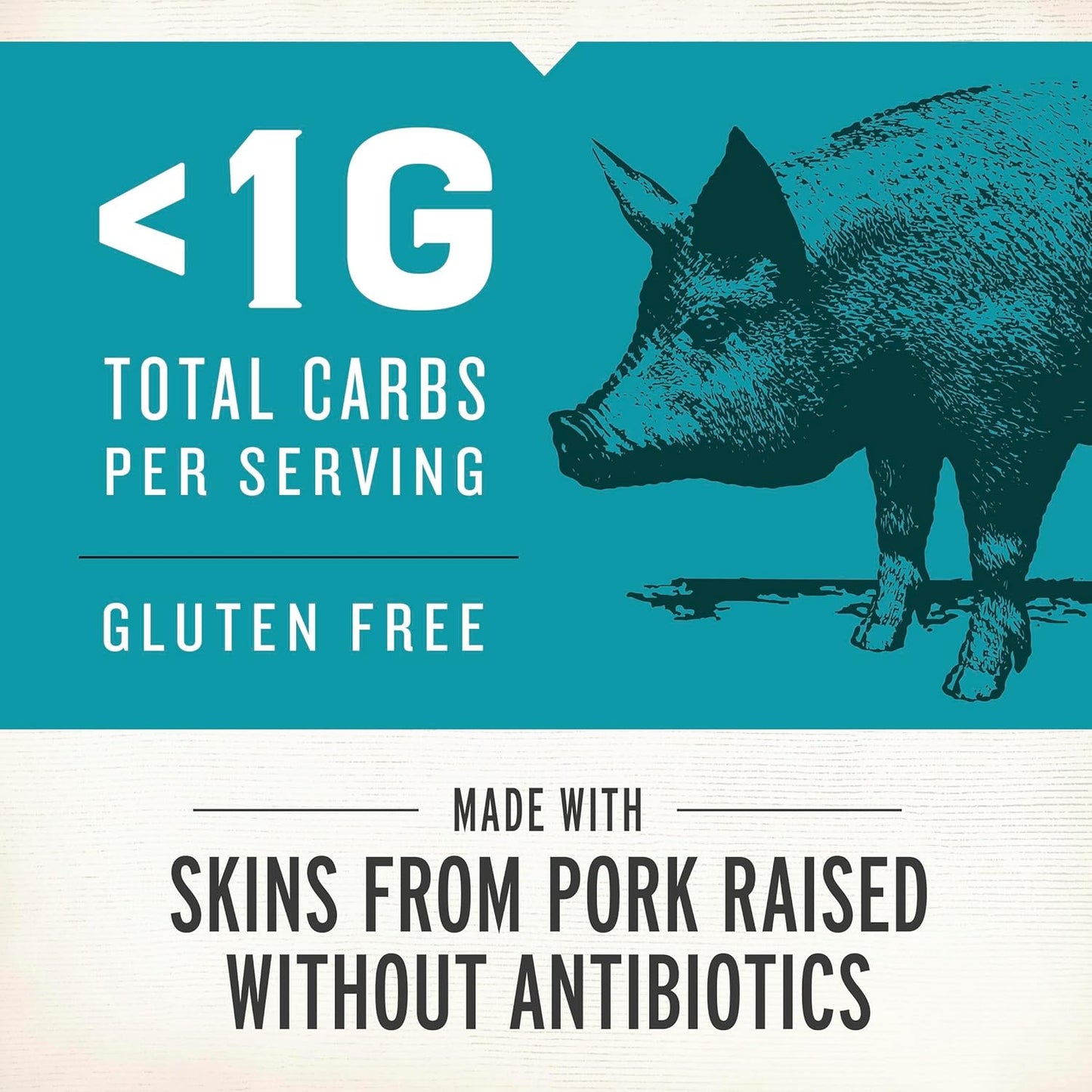 EPIC Sea Salt and Vinegar Pork Rinds, Keto Friendly, Protein Snacks, 2.5 oz