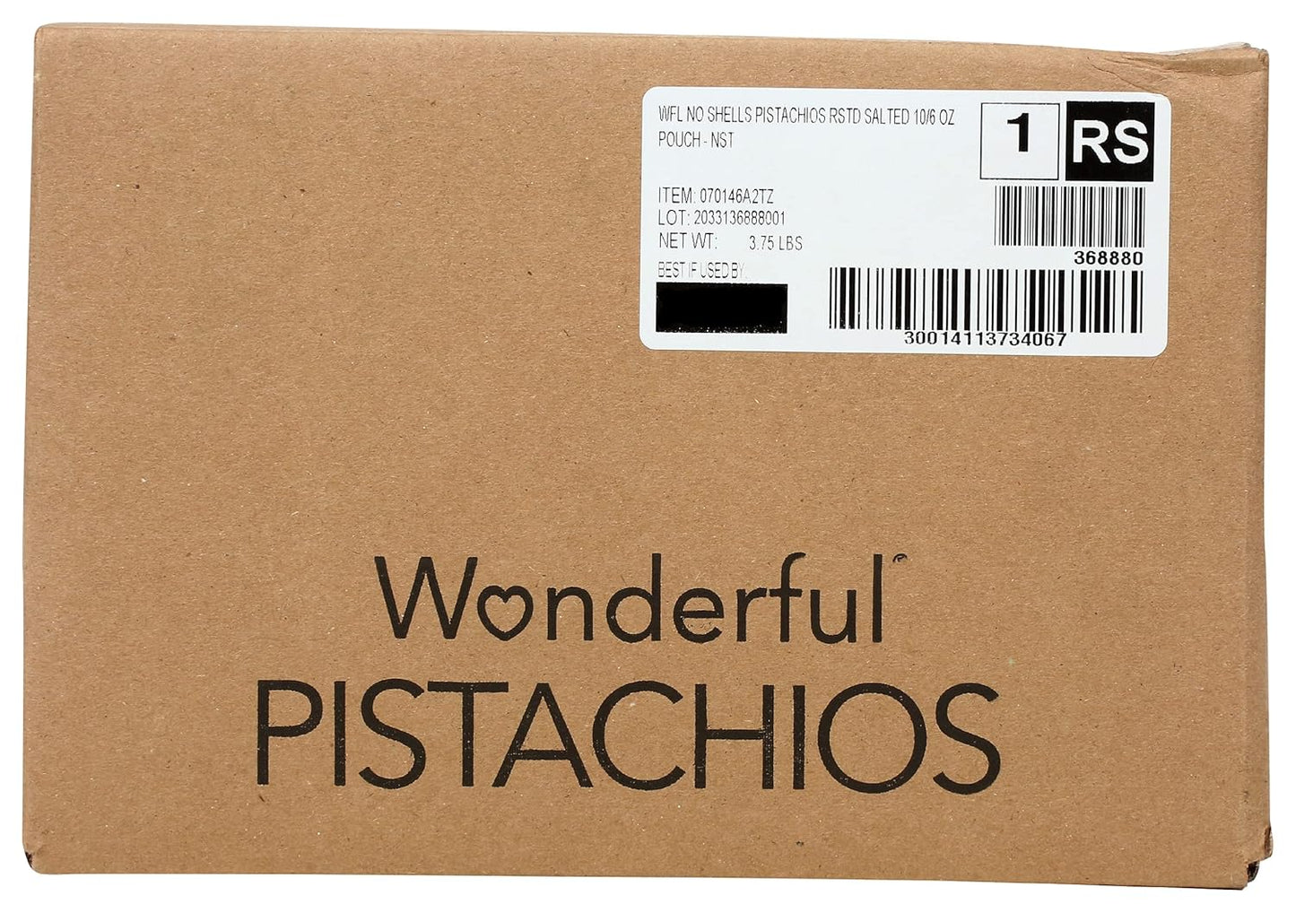 Wonderful Pistachio Roasted & Salted Shelled Pistachios, 6 OZ