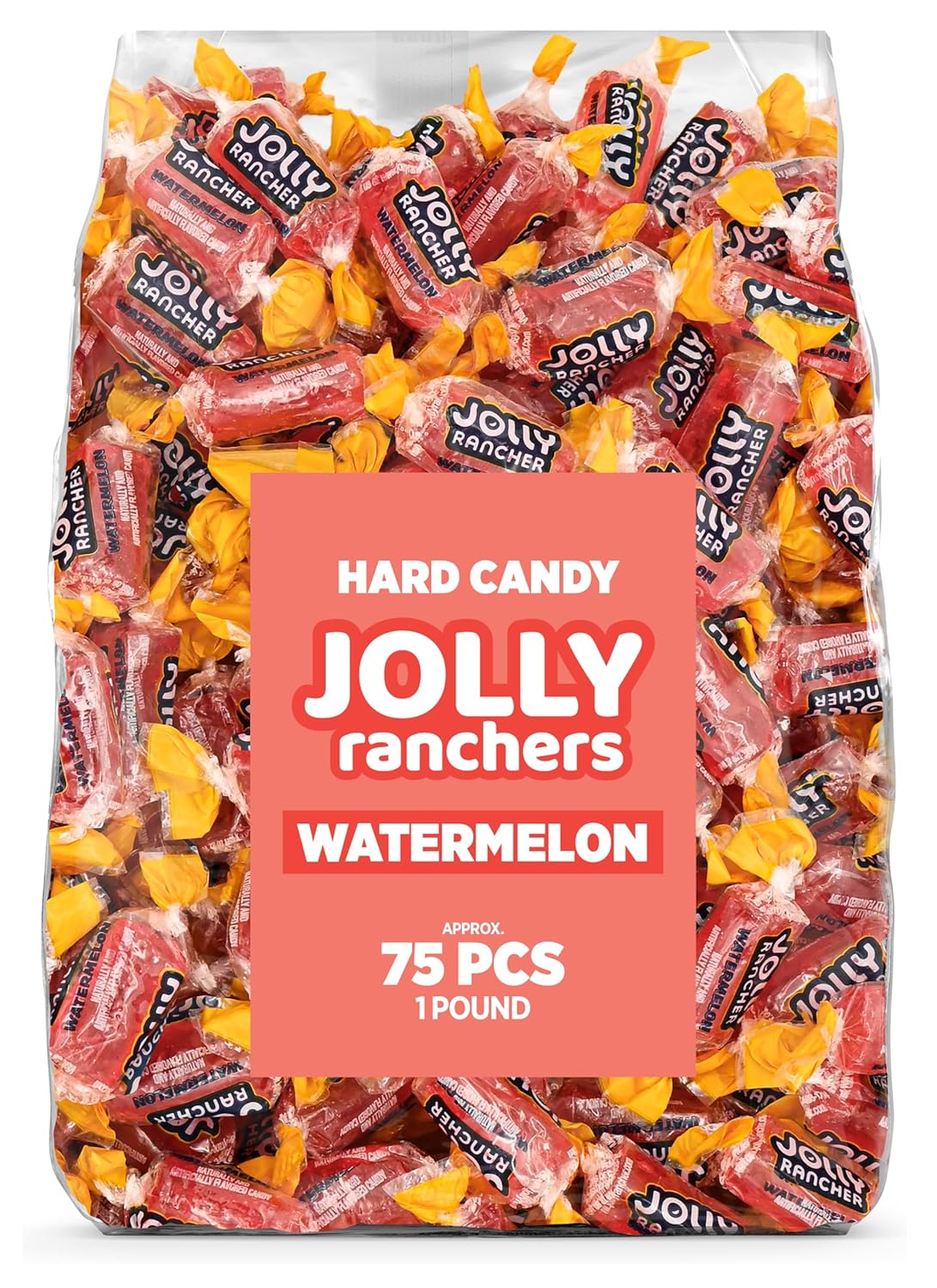 Watermelon Jolly Ranchers Hard Candy β Original Flavor β 1 LB Bulk Bag (Approx. 75 Pieces) β Individually Wrapped Sweet & Tart Candy for Birthday Parties, Baby Showers, Back to School & Gift Bags
