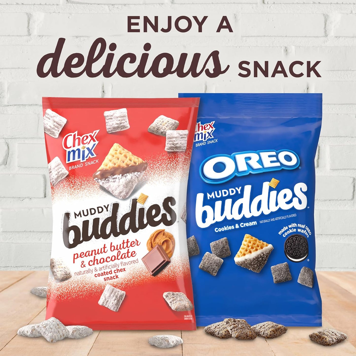 Chex, Mix Muddy Buddies, Oreo Cookies and Cream Snack Mix, 9 Ounce