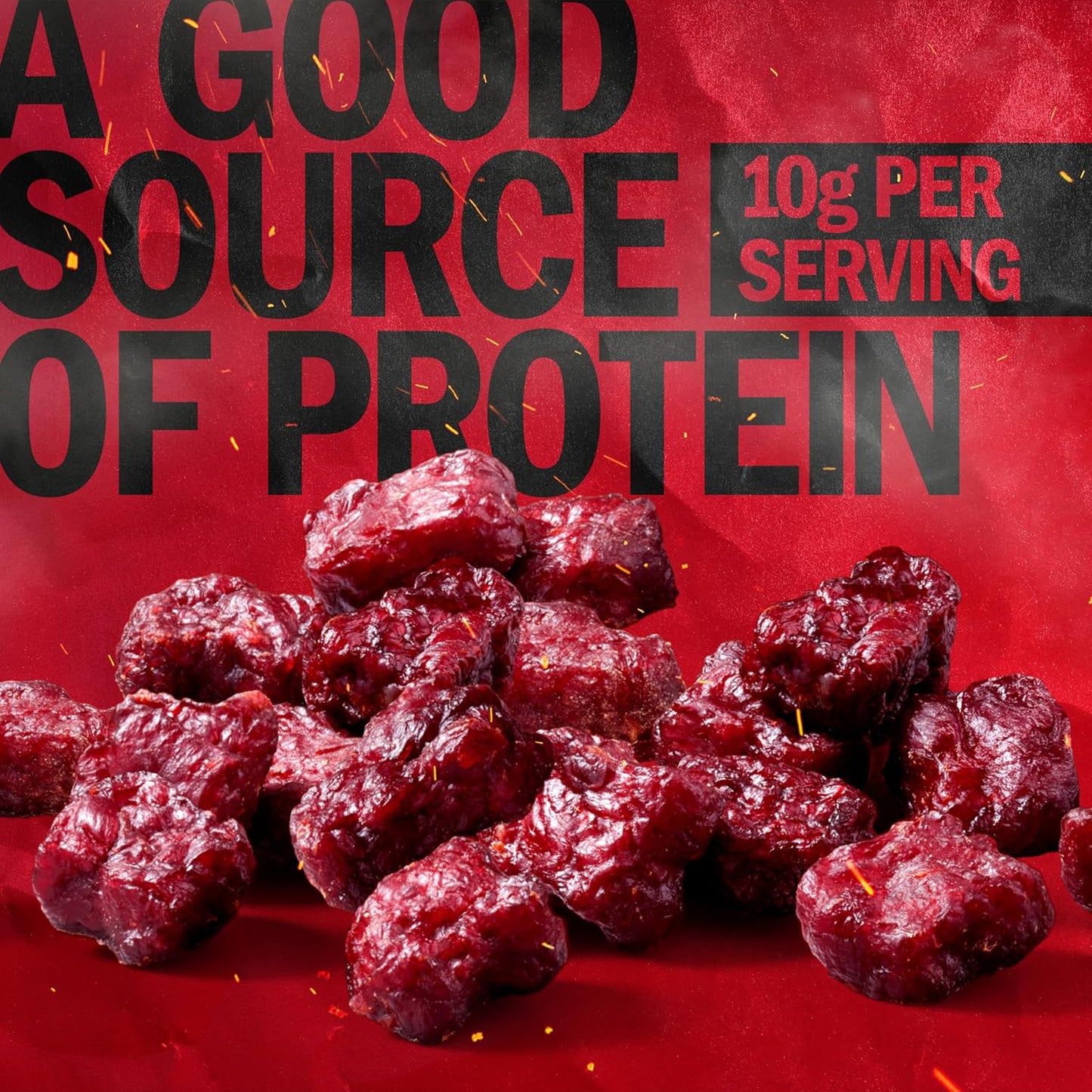 Jack Link's Beef Tender Bites, Teriyaki, Half Pounder Bag - Flavorful Meat Protein Snacks for Lunches, 10g of Protein and 70 Calories per Serving, Made with 100% Beef