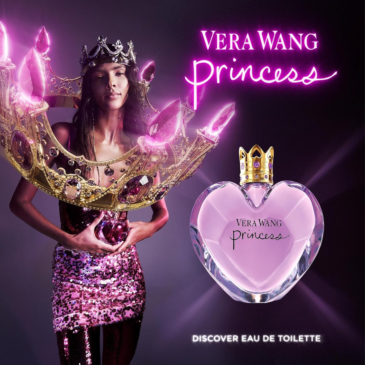 Vera Wang Princess Eau de Toilette 3.4 fl oz (Pack of 1), Notes of Apple, Quava, and Vanilla, Women's Fragrance, Long Lasting, Everyday Fragrance, Travel Size
