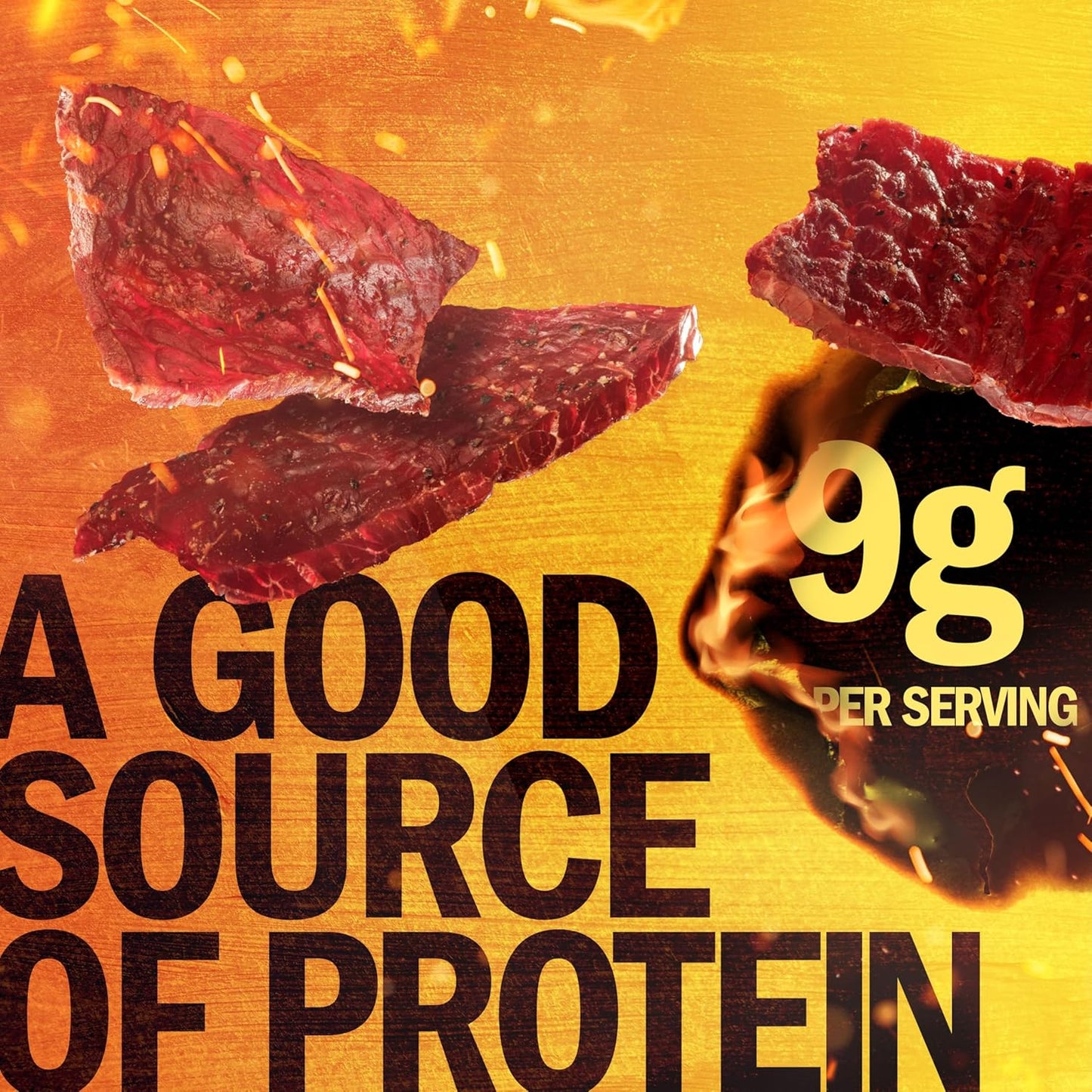 Jack Link's Beef Jerky, Sweet & Hot, Large Jerky Bags - Flavorful Meat Snacks, Ready to Eat Protein Snacks, 9g of Protein per Serving, Made with 100% Beef - 9 Oz. (Pack of 2)