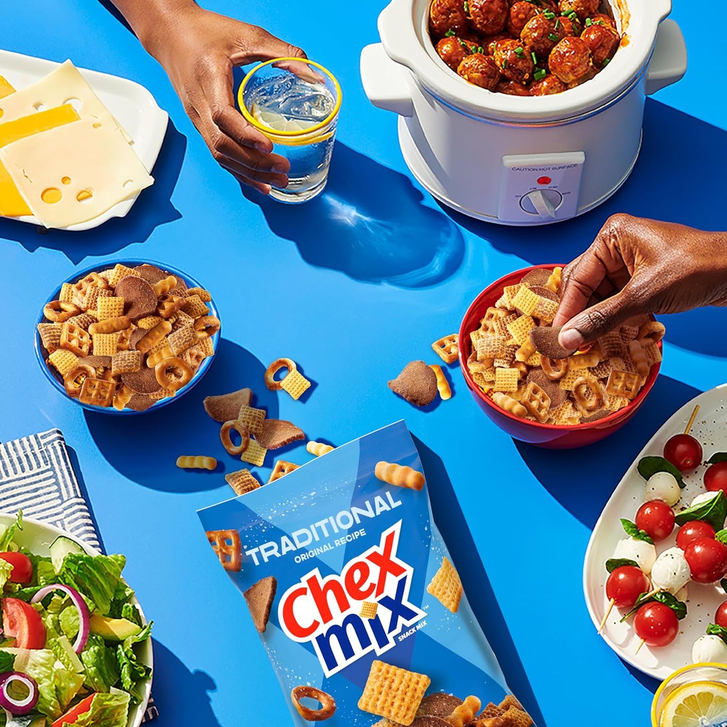 Chex Mix Traditional Original Recipe Snack Mix, Savory Snack Bag, Family Size, 13.5 oz