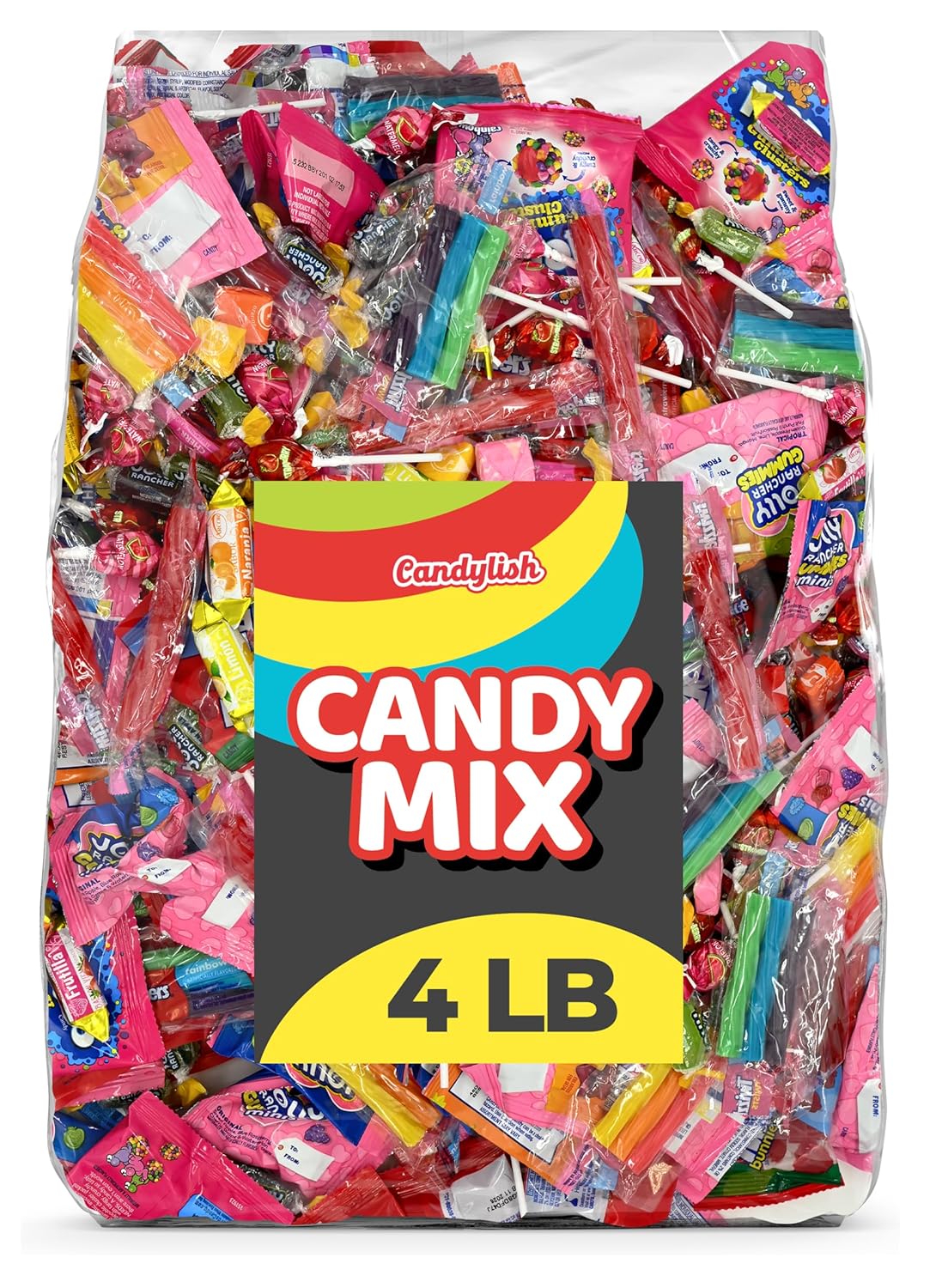 Candylish Candy Mix Variety Pack, 2 lb. Bulk Bag, Individually Wrapped Assorted Big Bag of Candy for Parties, PiΓ±ata Stuffers, Kids Treats, Office Candy Bowl and Birthday Favors