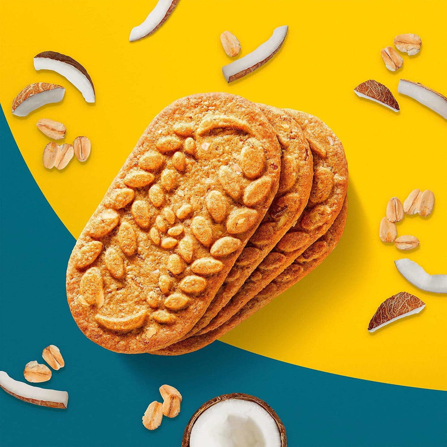 belVita Breakfast Bars Biscuits, Toasted Coconut, 30 Total Packs, 6 Boxes (4 Biscuits Per Pack)