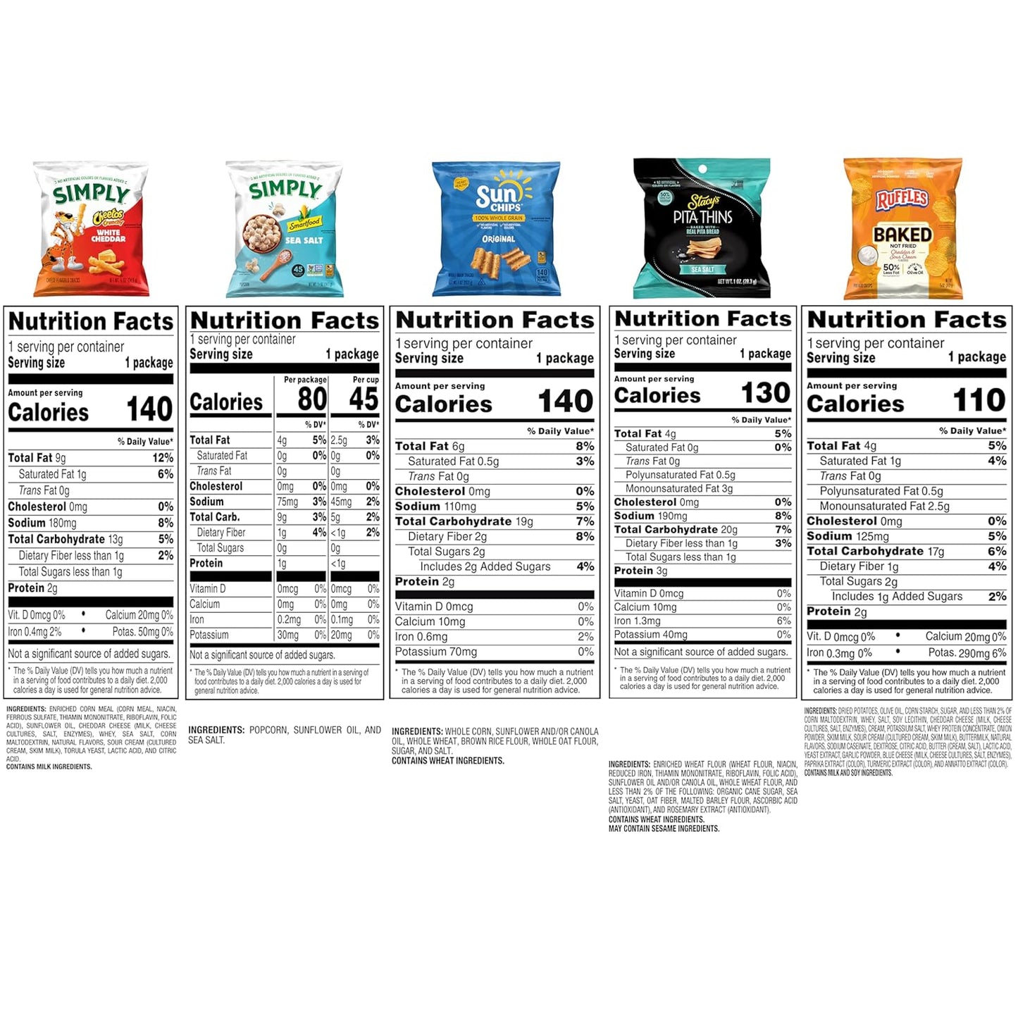 Frito-Lay Ultimate Smart Care Package 2.0 Variety Assortment of Snacks, 40 Count