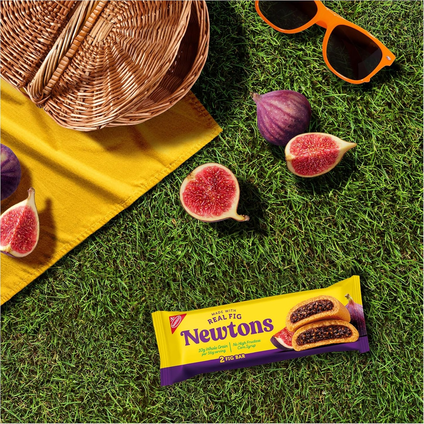 NEWTONS Soft Baked Real Fruit Fig Bars, Fig Cookies, 40 Snack Packs (2 Cookies Per Pack, 4 Boxes)