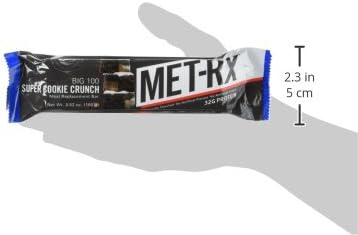 MET-Rx Big 100 Protein Bar, Meal Replacement Bar, 32G Protein, Super Cookie Crunch, 3.52 Oz
