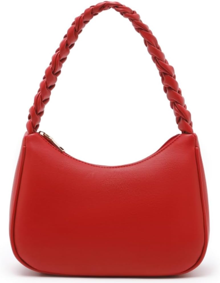 Shoulder Bags for Women, Cute Hobo Tote Handbag Mini Clutch Purse with Zipper Closure