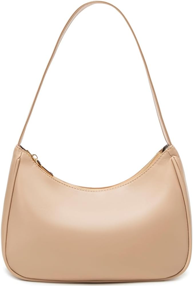 Shoulder Bags for Women, Cute Hobo Tote Handbag Mini Clutch Purse with Zipper Closure