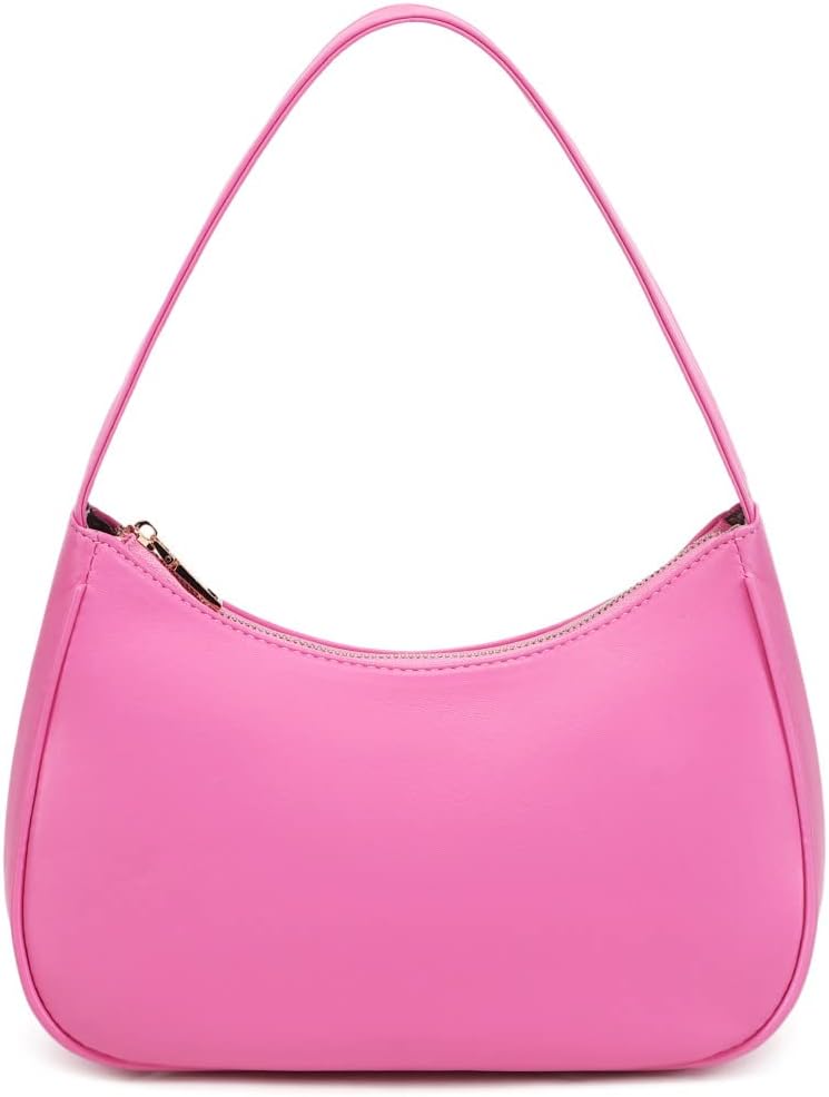 Shoulder Bags for Women, Cute Hobo Tote Handbag Mini Clutch Purse with Zipper Closure