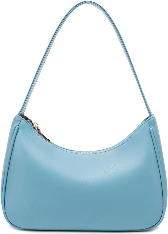 Shoulder Bags for Women, Cute Hobo Tote Handbag Mini Clutch Purse with Zipper Closure