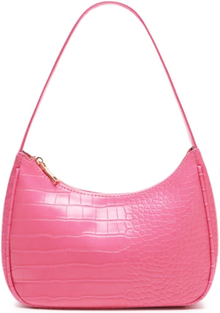 Shoulder Bags for Women, Cute Hobo Tote Handbag Mini Clutch Purse with Zipper Closure