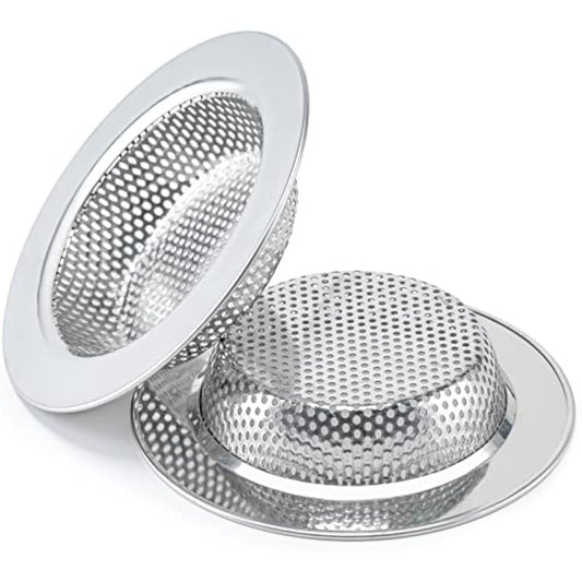 2 Pcs Sink Strainer for Most Kitchen Sink Drain Basket, Upgraded Double-Layer Safe Design Kitchen Sink Strainer (Outer Diameter 4.5 Inch)