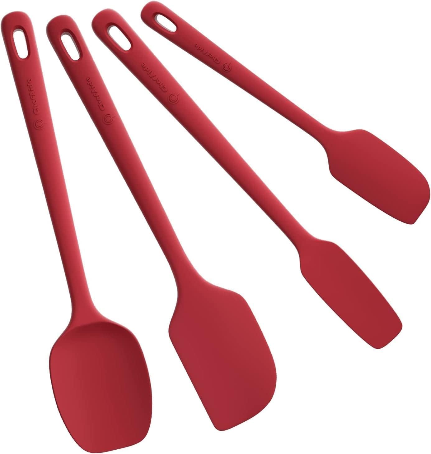 5-Piece Silicone Kitchen Spatula Set with Ergonomic Handles