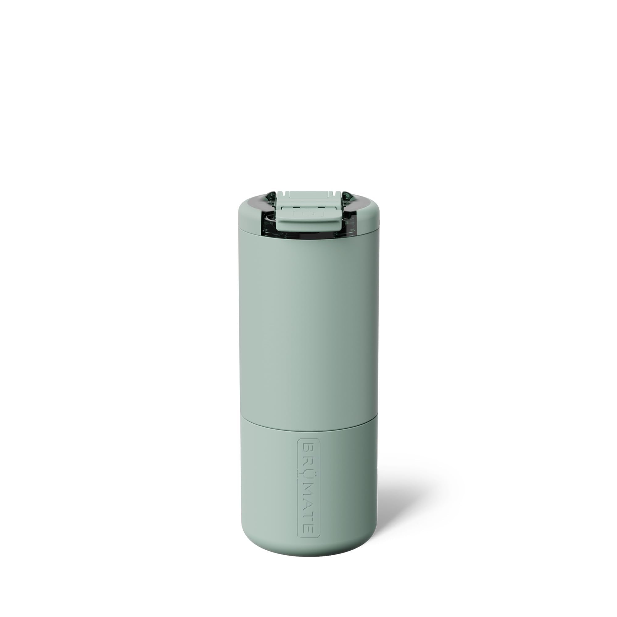 BrüMate Strova 18oz 100% Leakproof Insulated Coffee Mug | Ceramic-Lined Interior | Built-In Silicone Sleeve for Travel | Locking Flip Lid (Sage)