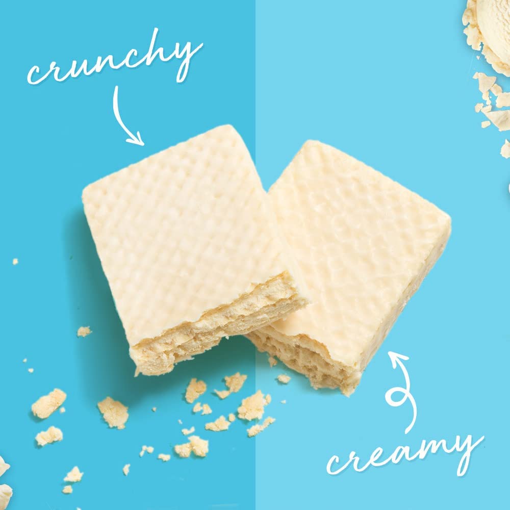 Power Crunch Protein Wafer Bars, High Protein Snacks with Delicious French Vanilla Creme Flavor, 1.4 Ounce, 12 Count