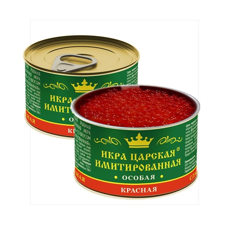 YuZiJiang. Premium Salmon Roe Caviar 120g - Bright Red-Orange Succulent Eggs Bursting with Fresh Salmon Flavor - Perfect for Gourmet Gifts!