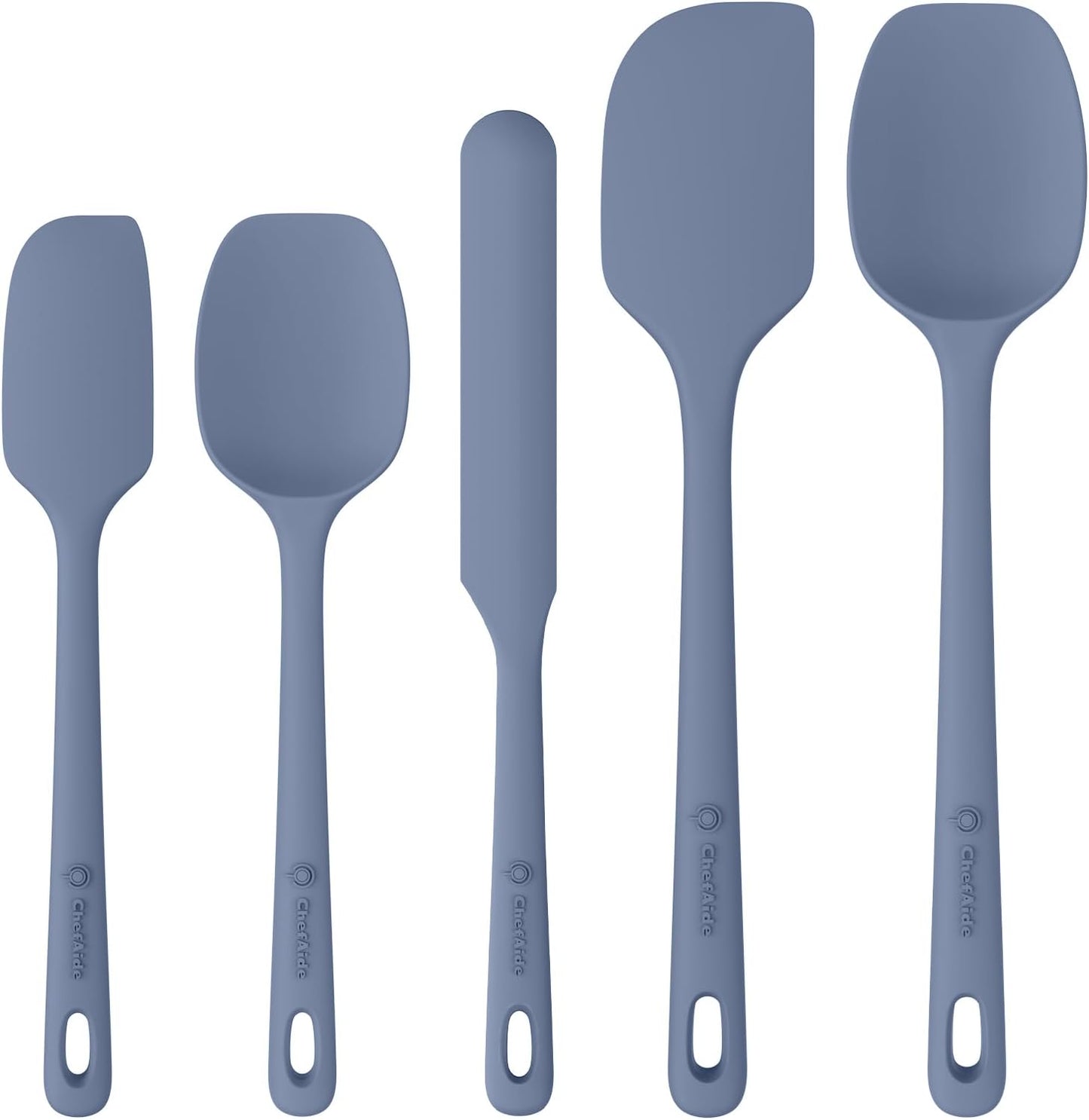 5-Piece Silicone Kitchen Spatula Set with Ergonomic Handles