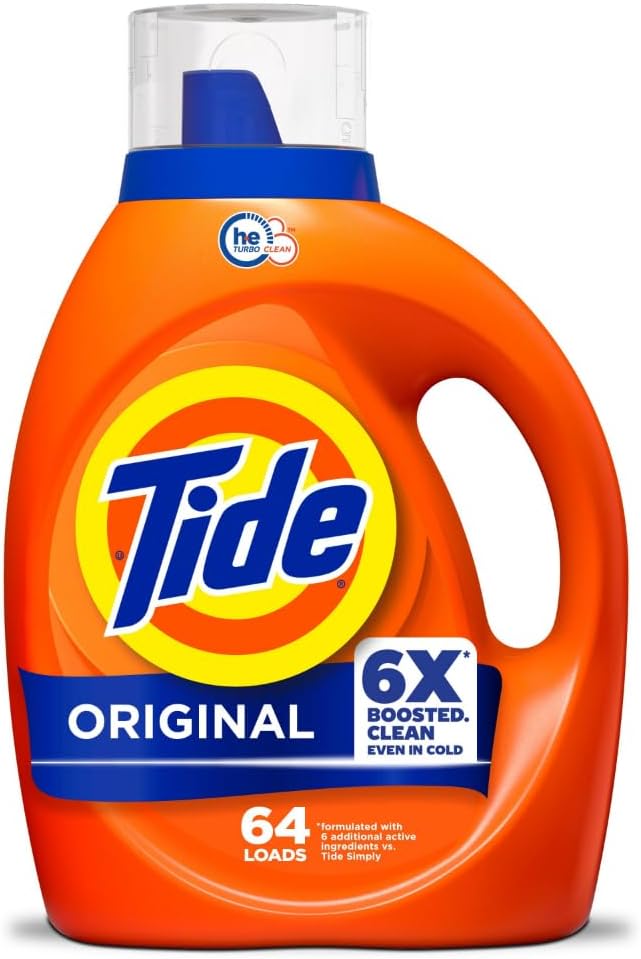 Tide Liquid Laundry Detergent, Original, 64 loads, 84 fl oz, HE Compatible (Packaging May Vary)