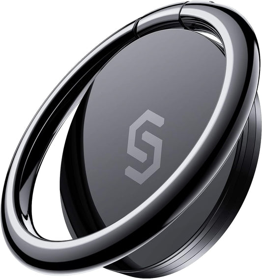 Syncwire Cell Phone Ring Holder Stand, 360 Degree Rotation Finger Ring Kickstand Polished Metal Phone Grip for Magnetic Car Mount