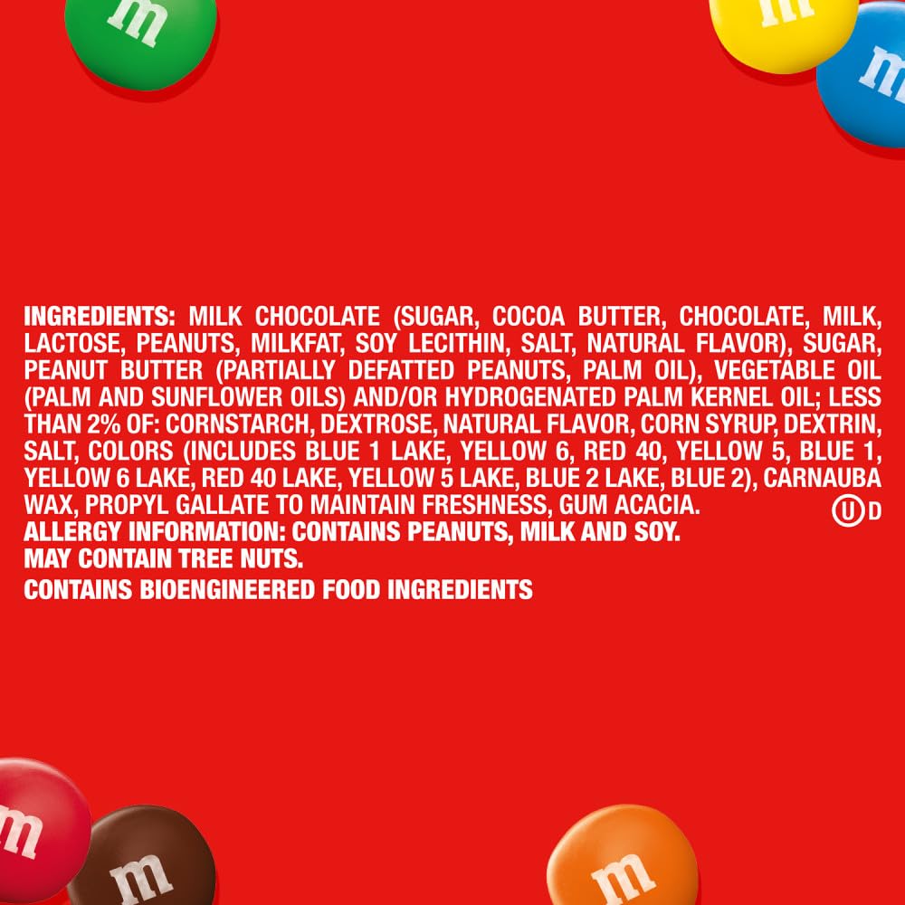 M&M'S MINIS Peanut Butter Milk Chocolate Summer Candy Bulk Summer Snacks, Family Size, 8.6 Oz Resealable Bag