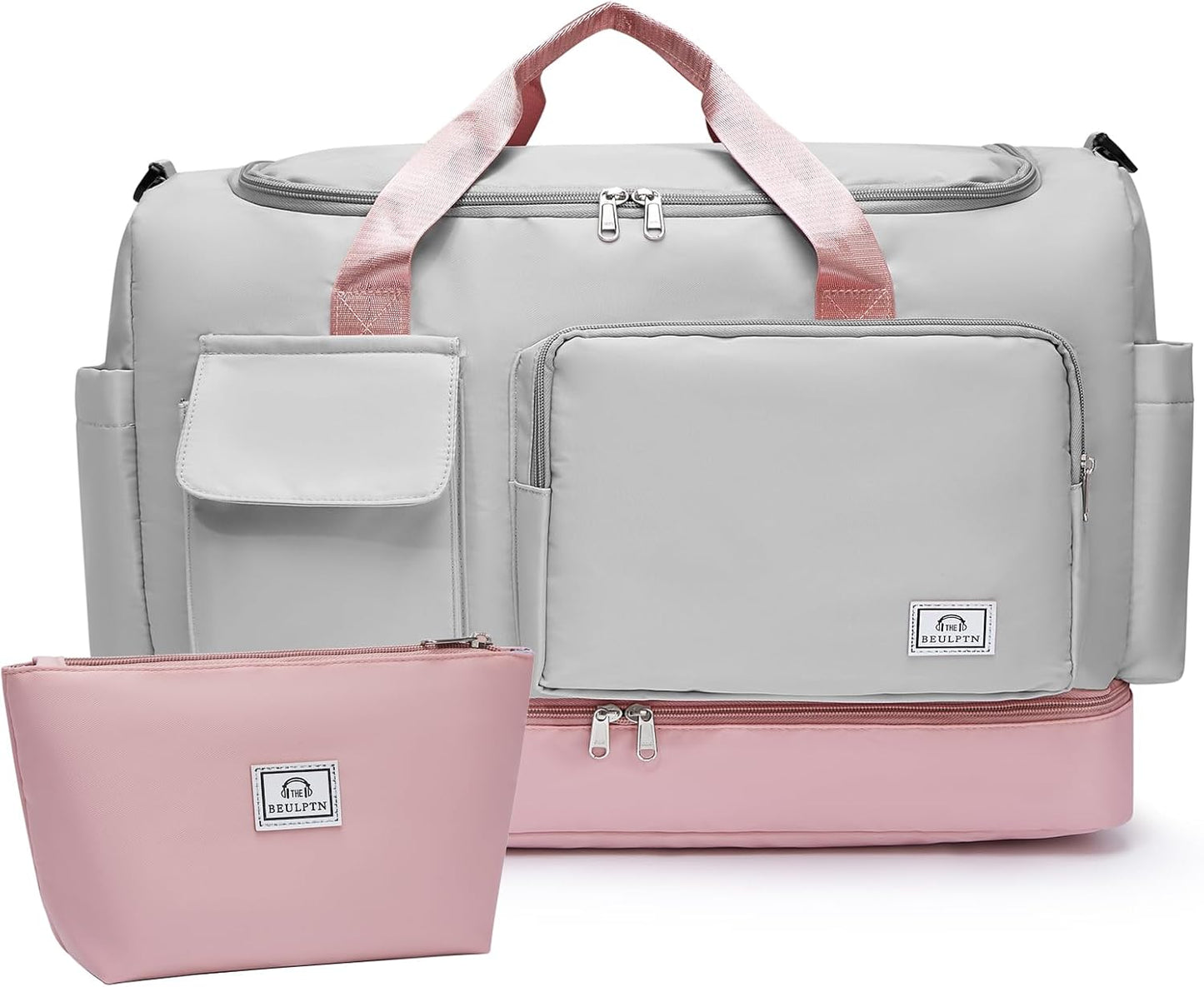 Small Gym Bag for Women, Travel Duffle Bag Carry On Weekender Bag with Shoe Compartment