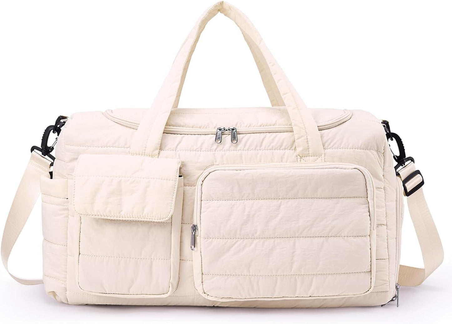 Small Gym Bag for Women, Travel Duffle Bag Carry On Weekender Bag with Shoe Compartment